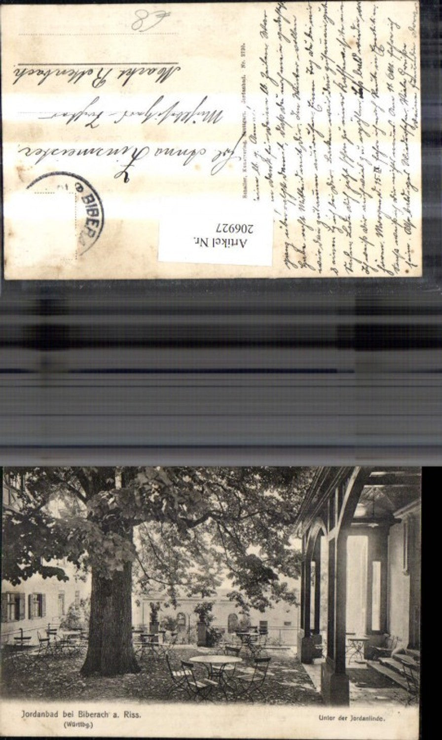 206927,Jordanbad b. Biberach a. Riss Unter d. Jordanlinde Baum