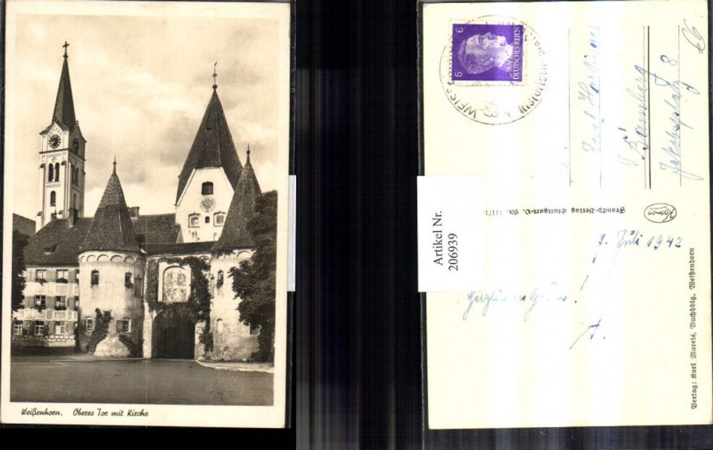 206939,Weissenhorn Weißenhorn Oberes Tor m. Kirche Turm