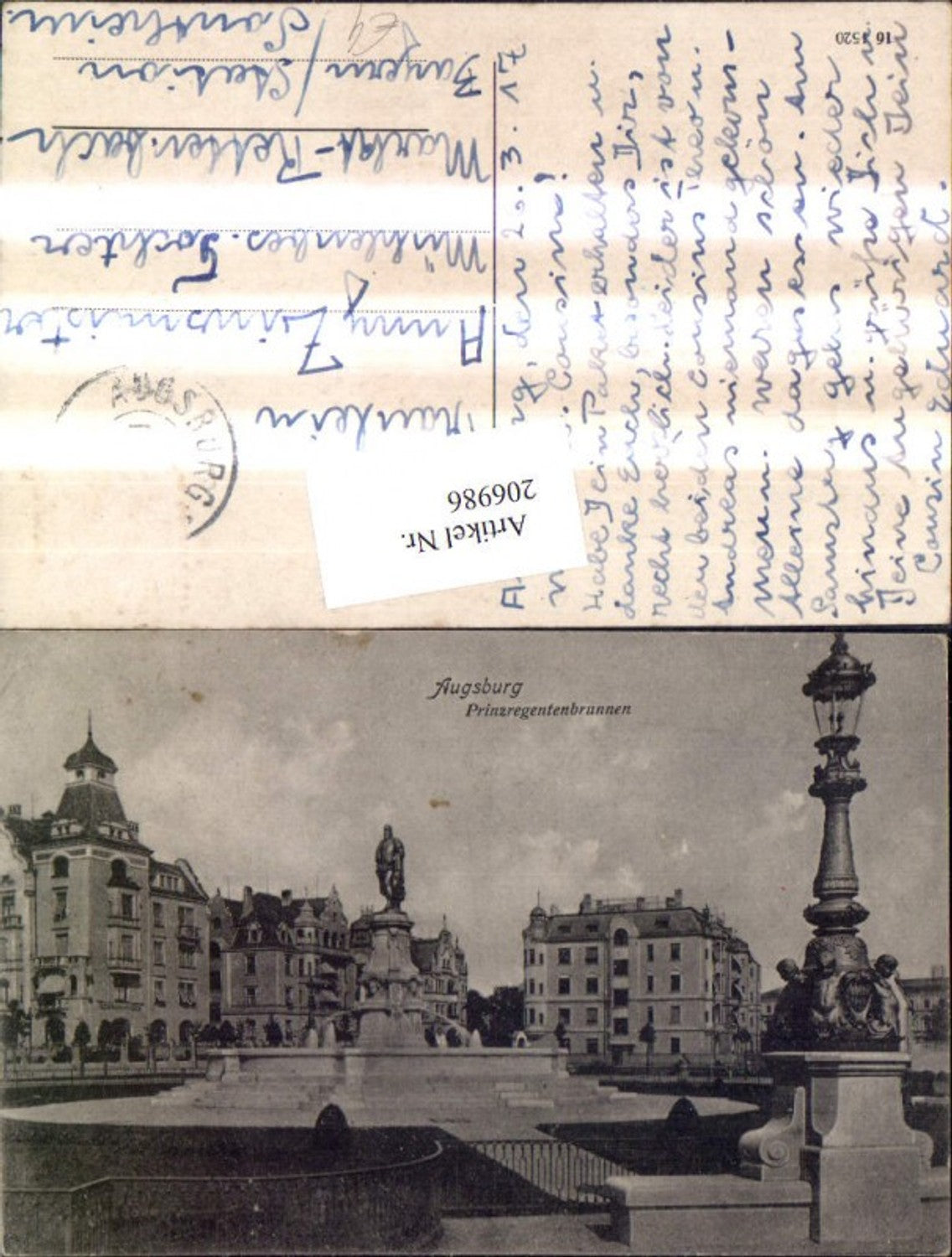 206986,Augsburg Prinzregentenbrunnen Brunnen