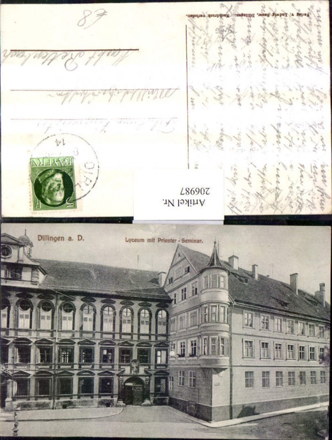 206987,Dillingen a. d. Donau Lyceum m. Priester-Seminar Hausansicht