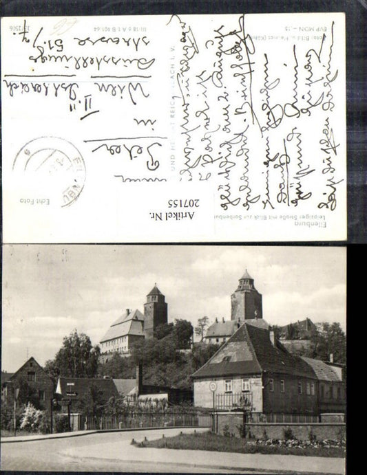 207155, Eilenburg Leipziger Straße with view towards the Sorbenburg