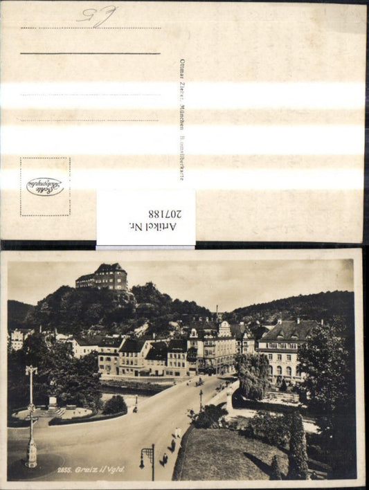 207188,Greiz i. Vogtland Teilansicht Straßenansicht