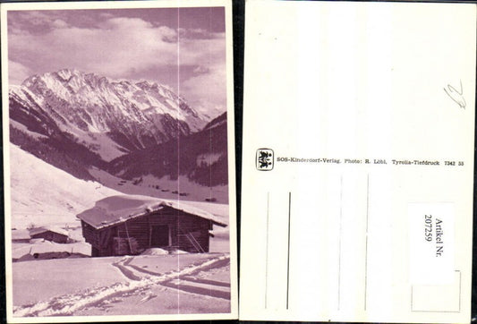 207259,SOS Kinderdorf Hütte v. Bergkulisse i. Winter