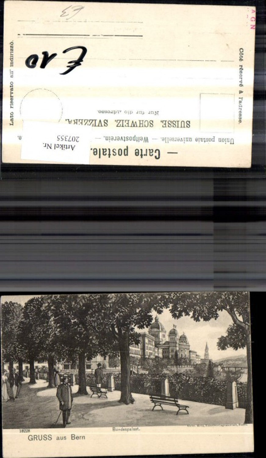 207355,Künstler Ak Bern Bundespalast pub Metz 18228 Kt Bern