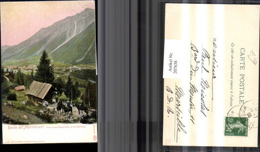 207638,Route de Montanvert Vue vers Chamonix et le Brevent Hütte