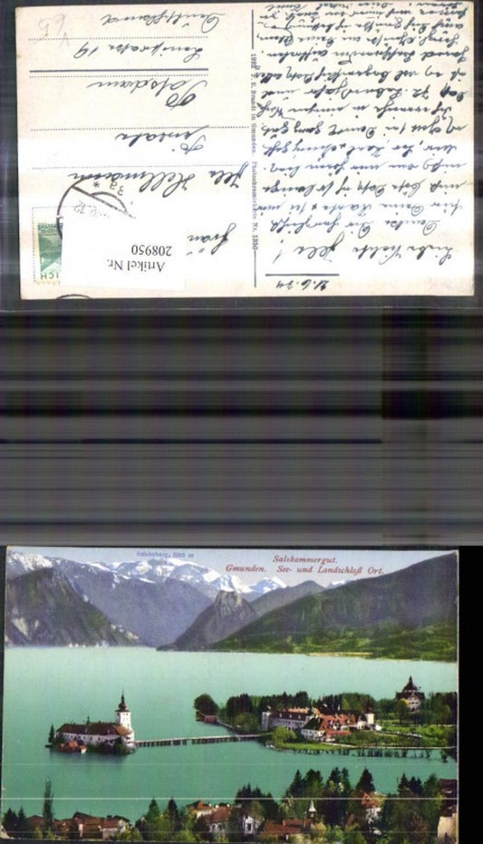 208950,Gmunden Salzkammergut See u. Landschloss Ort pub F. E. Brandt 1350