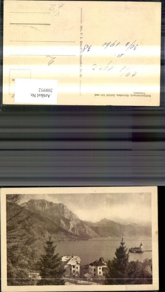 208952,Gmunden Schloß Ort u. Traunsee Salzkammergut pub F. E. Brandt 03