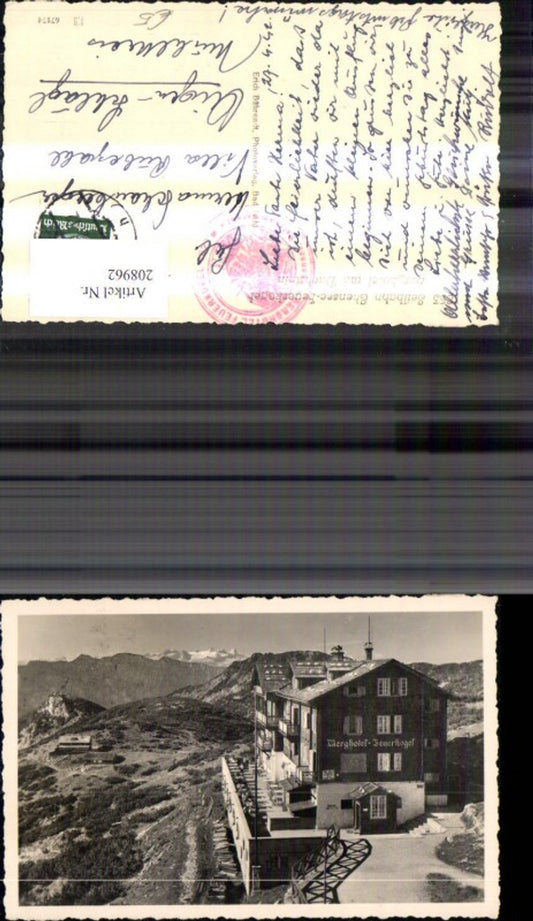 208962,Foto Ak Ebensee Feuerkogel Berghotel m. Dachstein Seilbahn Feuerkogelbahn