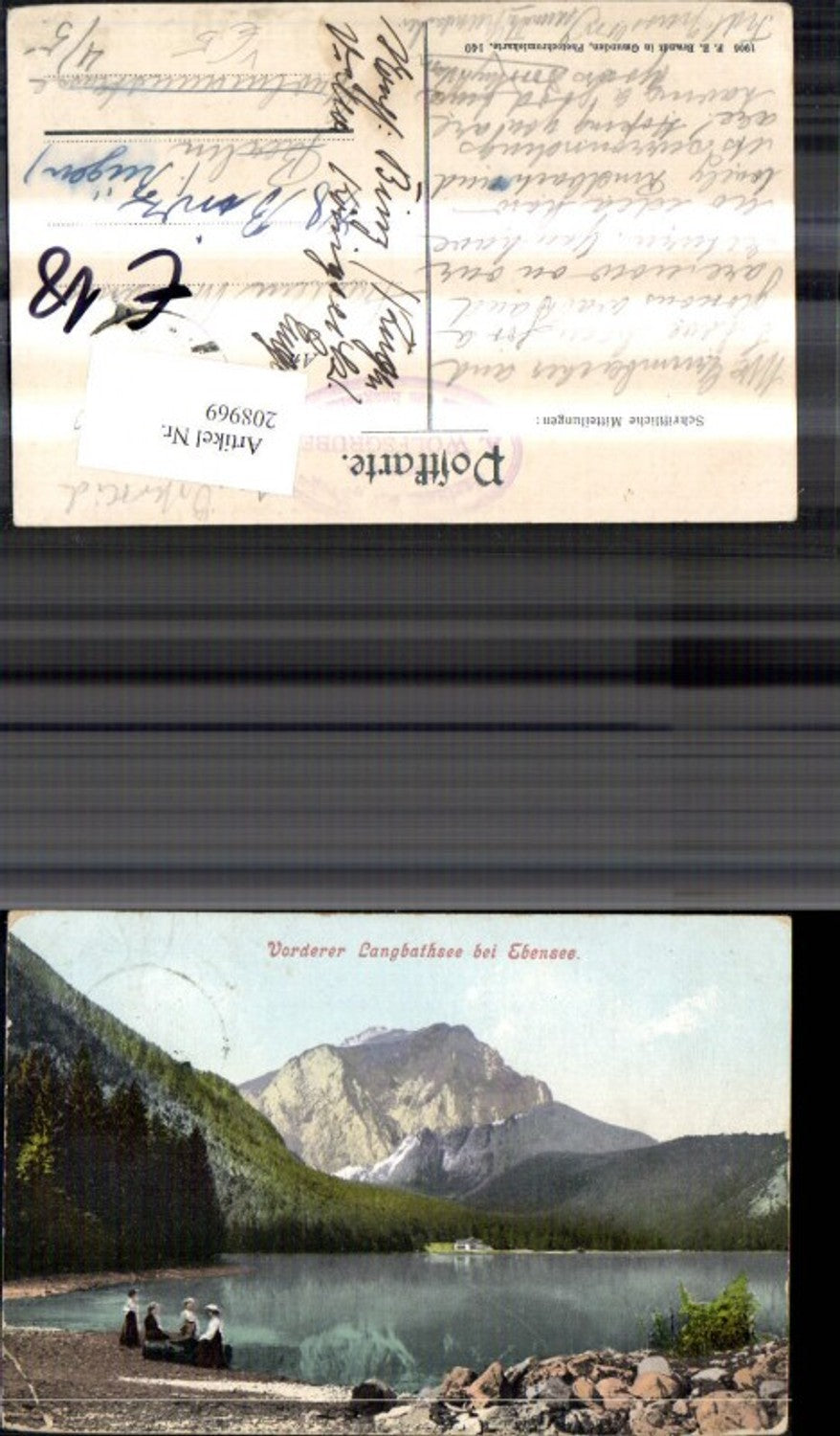 208969,Vorderer Langbathsee b. Ebensee See pub F. E. Brandt 140