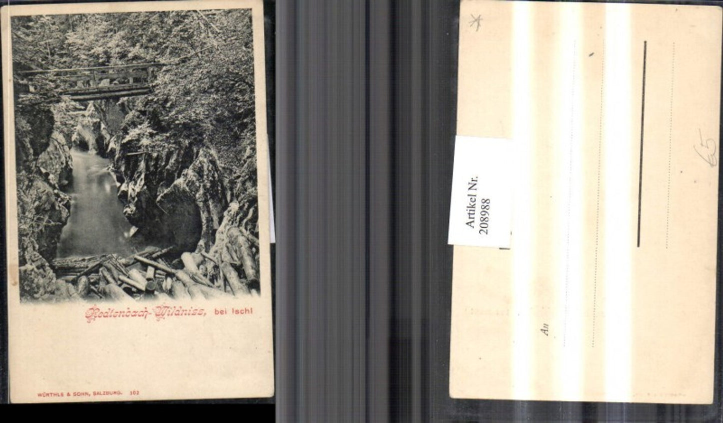 208988,Redtenbach-Wildniss b. Ischl Partie Brücke