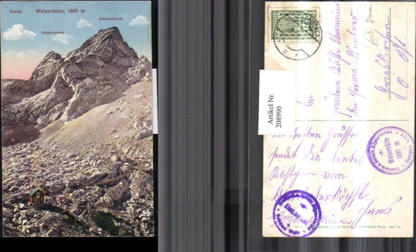 208990,Welserhütte Almtal Scherbenberg Almtalerköpfl b. Grünau