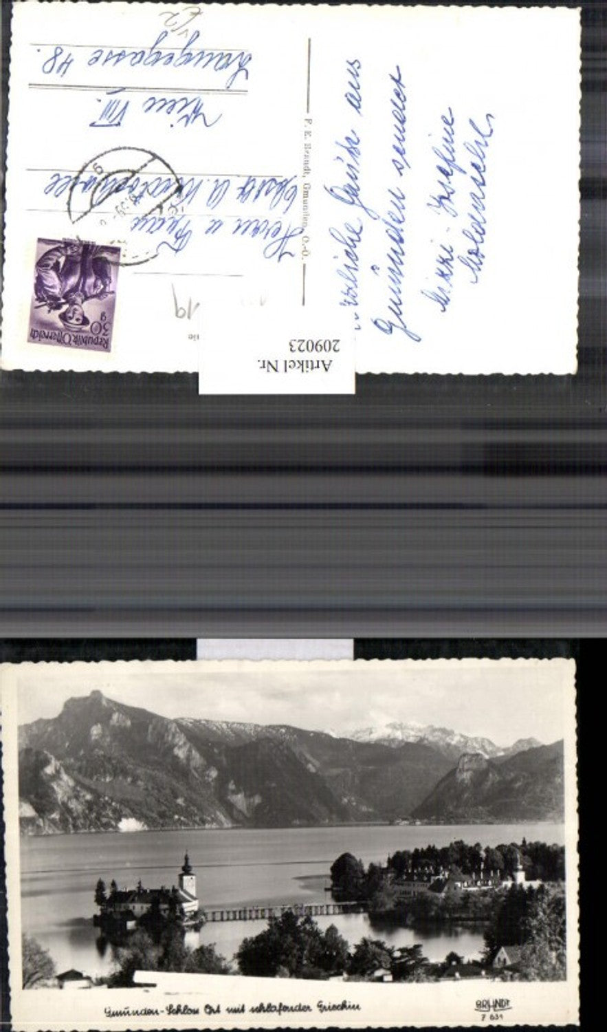 209023,Gmunden Schloss Orth m. schlafender Griechin pub Brandt 7631
