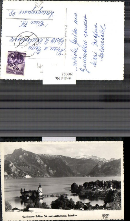209023,Gmunden Schloss Orth m. schlafender Griechin pub Brandt 7631