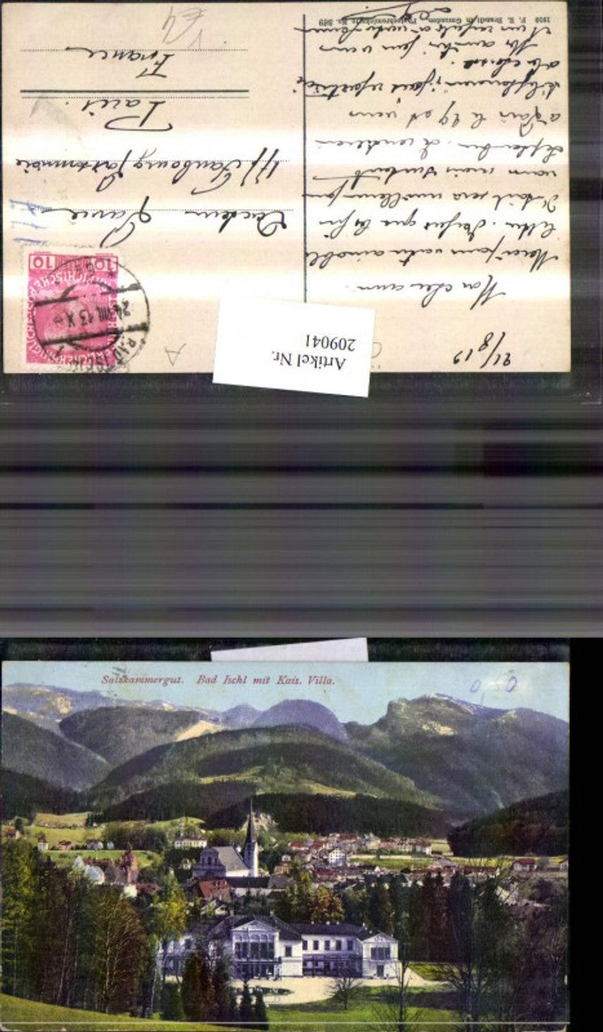 209041,Salzkammergut Bad Ischl Teilansicht m. Kaiser Villa pub Brandt 369