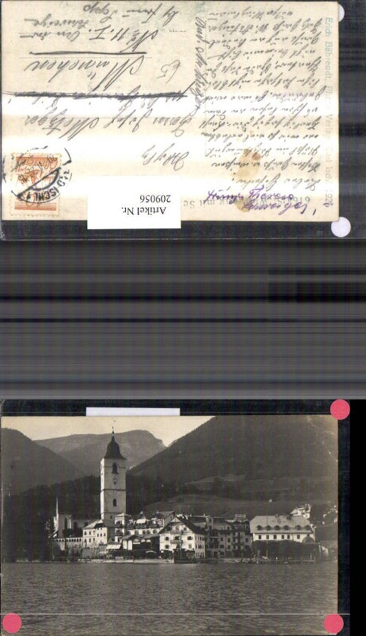 209056,St. Wolfgang Teilansicht Kirchenturm m. Schafberg