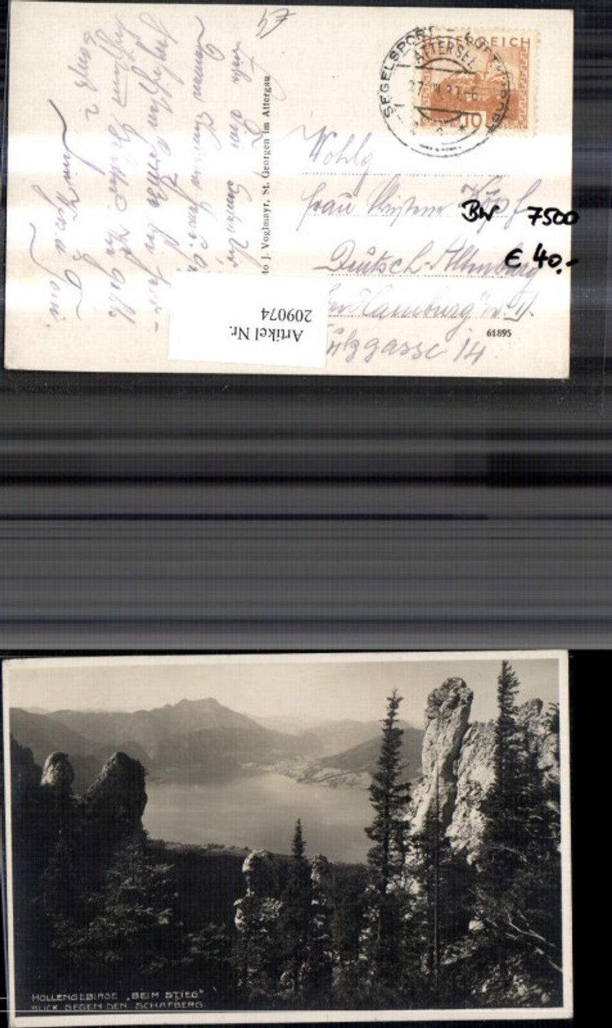 209074,Höllengebirge „Beim Steig“ Blick geg. d. Schafberg