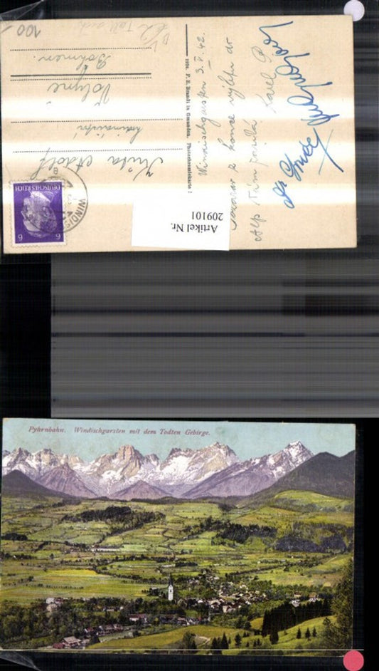209101,Pyhrnbahn Windischgarsten Totale m. d. Todten Gebirge pub Brandt 1538