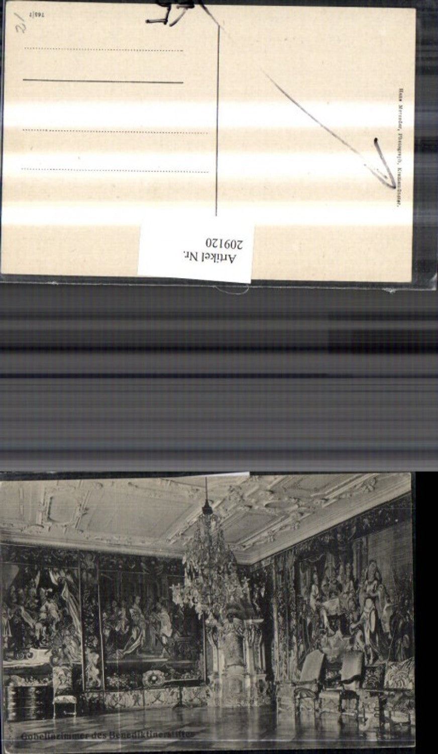 209120,Kremsmünster Stift Gobelinzimmer d. Benediktinerstiftes Innenansicht