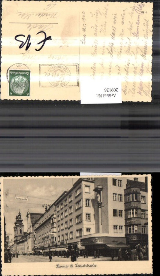 209126,Linz a. d. Donau Landstraße Straßenansicht Apotheke Zahnarzt Palmers Geschäfte