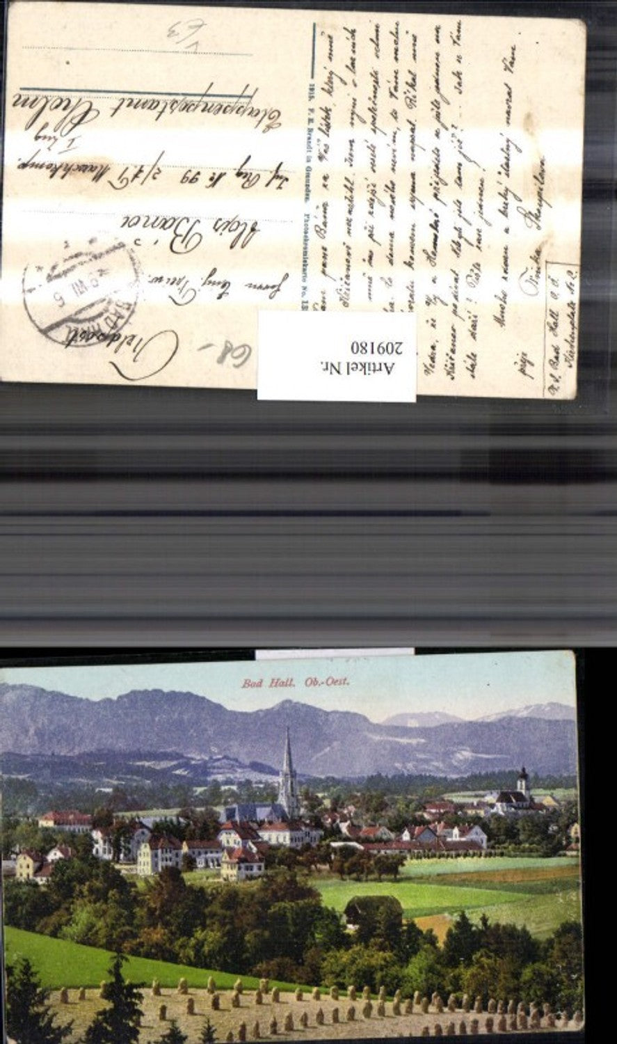 209180,Bad Hall Totale Feld Ernte Heuhaufen pub Brandt 1389