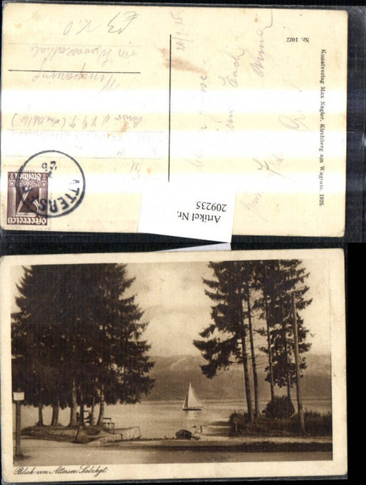 209235,Blick v. Attersee See Partie Segelboot