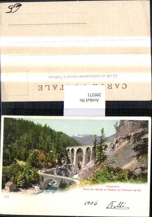 209271,Frankreich Chamonix Pont St Marie et Viaduc du Chemin de fer Brücke