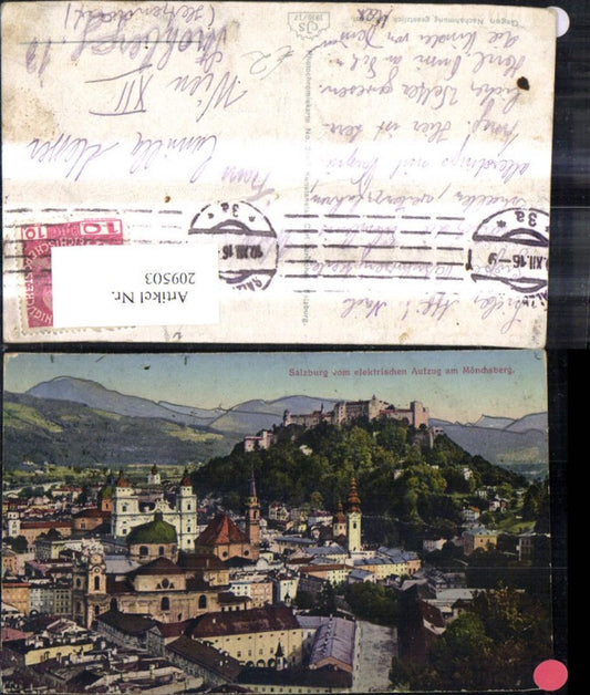 209503,Salzburg v. elektrischen Aufzug a. Mönchsberg