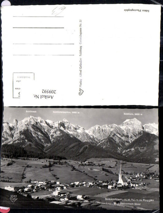 209592,Alm i. Pinzgau m. Steinernem Meer Gipfelkarte