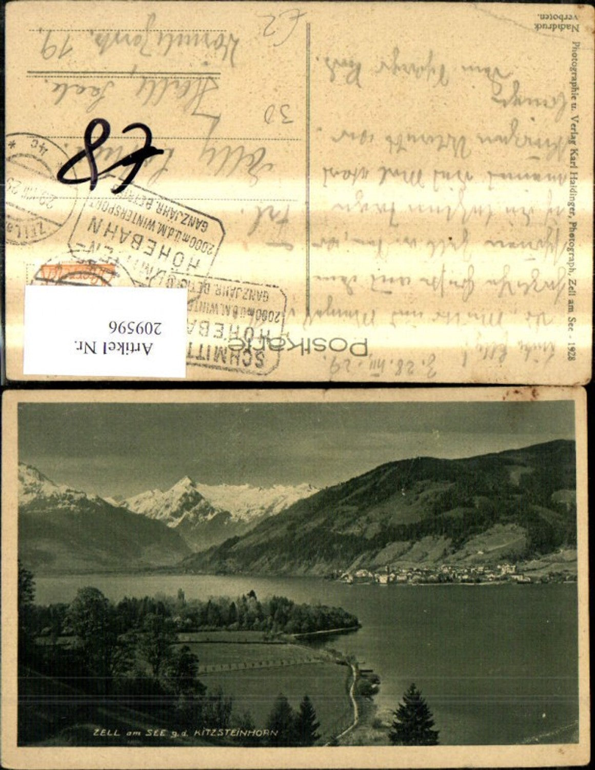 209596,Zell a. See geg. d. Kitzsteinhorn