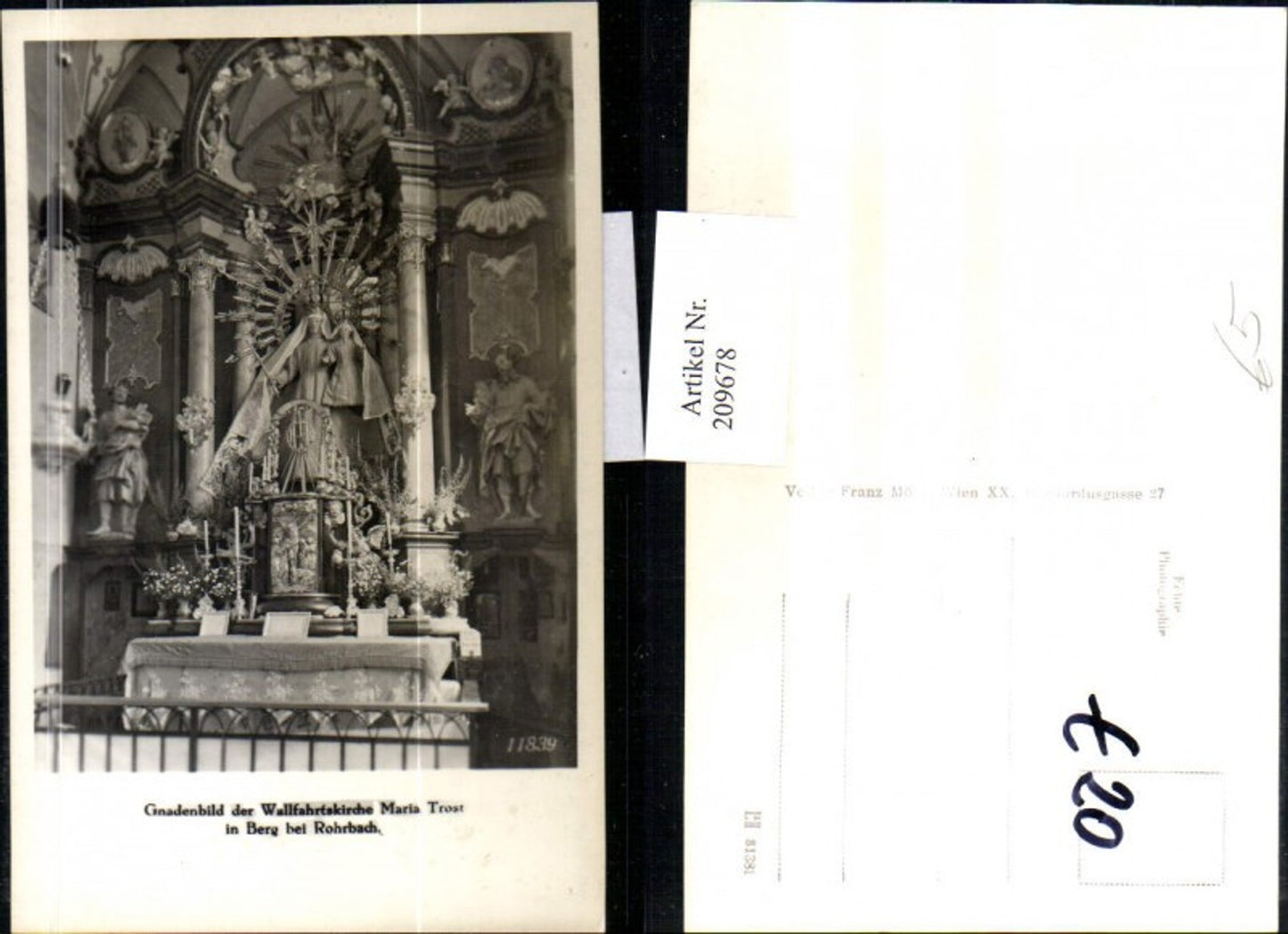 209678, miraculous image of the pilgrimage church Maria Trost in Berg near Rohrbach