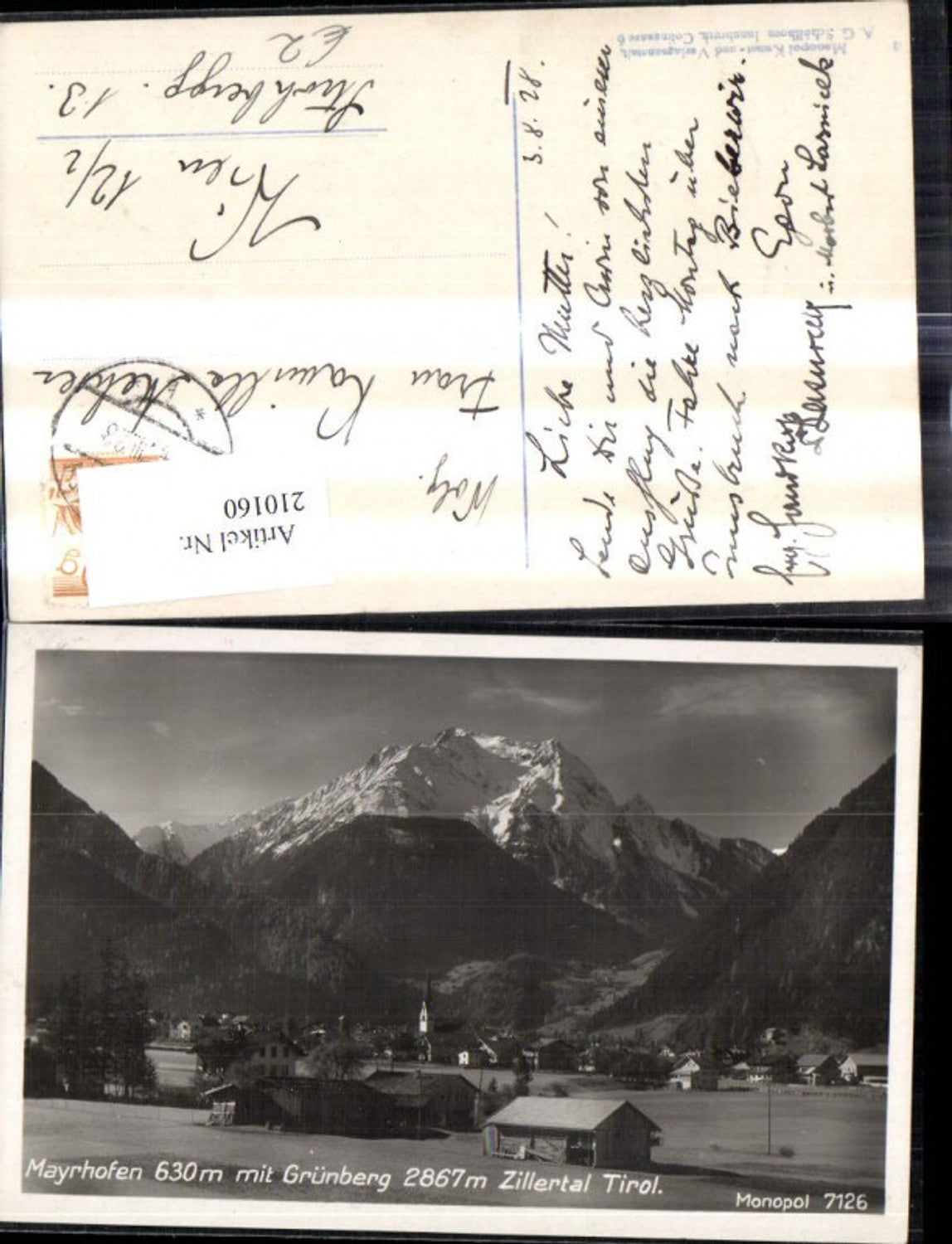 Alte Ansichtskarte – Old Postcard