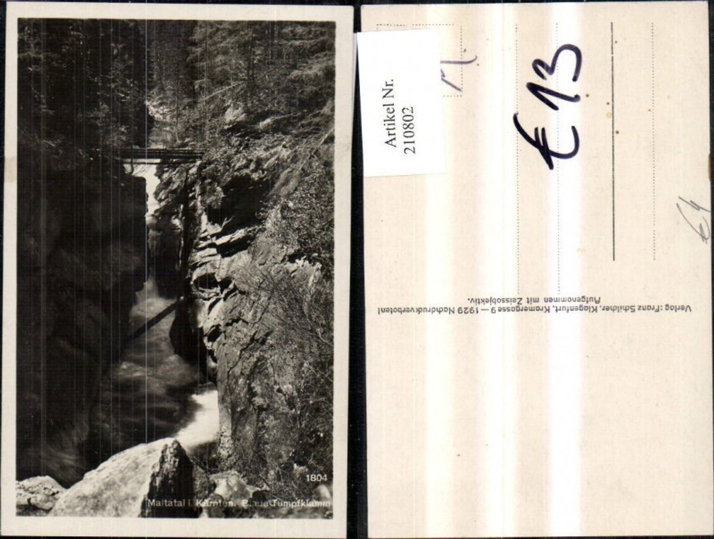210802,Malta Maltatal i. Kärnten Blaue Tumpfklamm