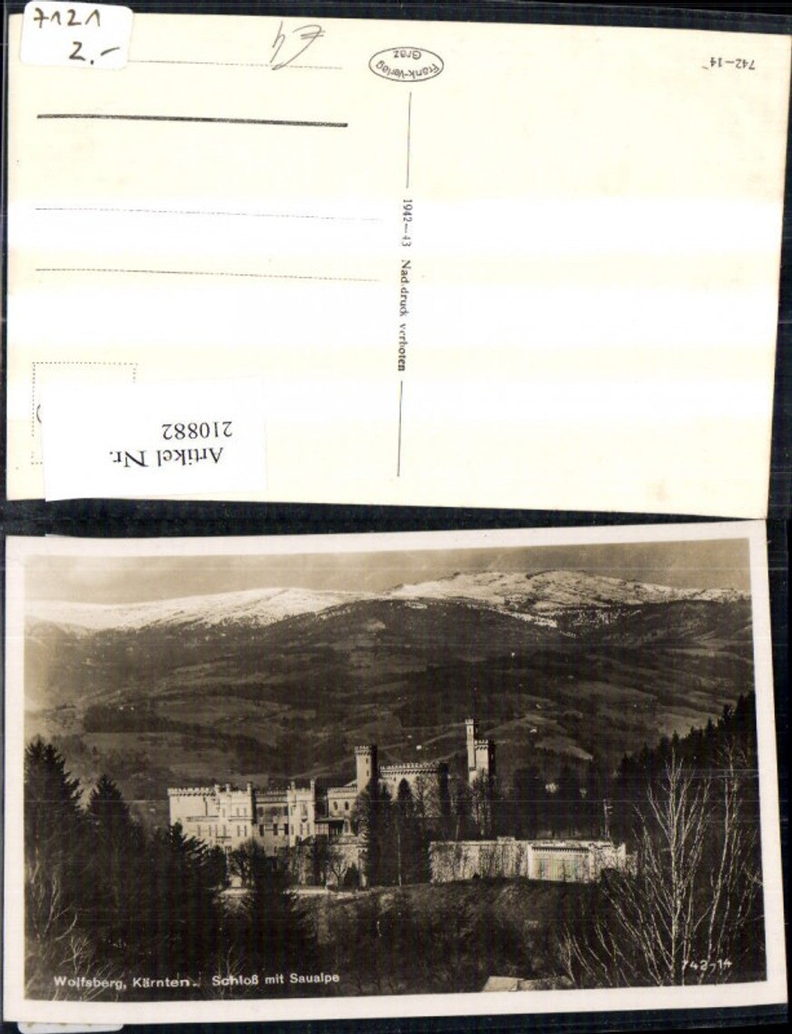 210882,Wolfsberg Schloß m. Saualpe