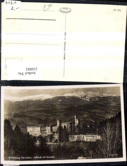 210882,Wolfsberg Schloß m. Saualpe