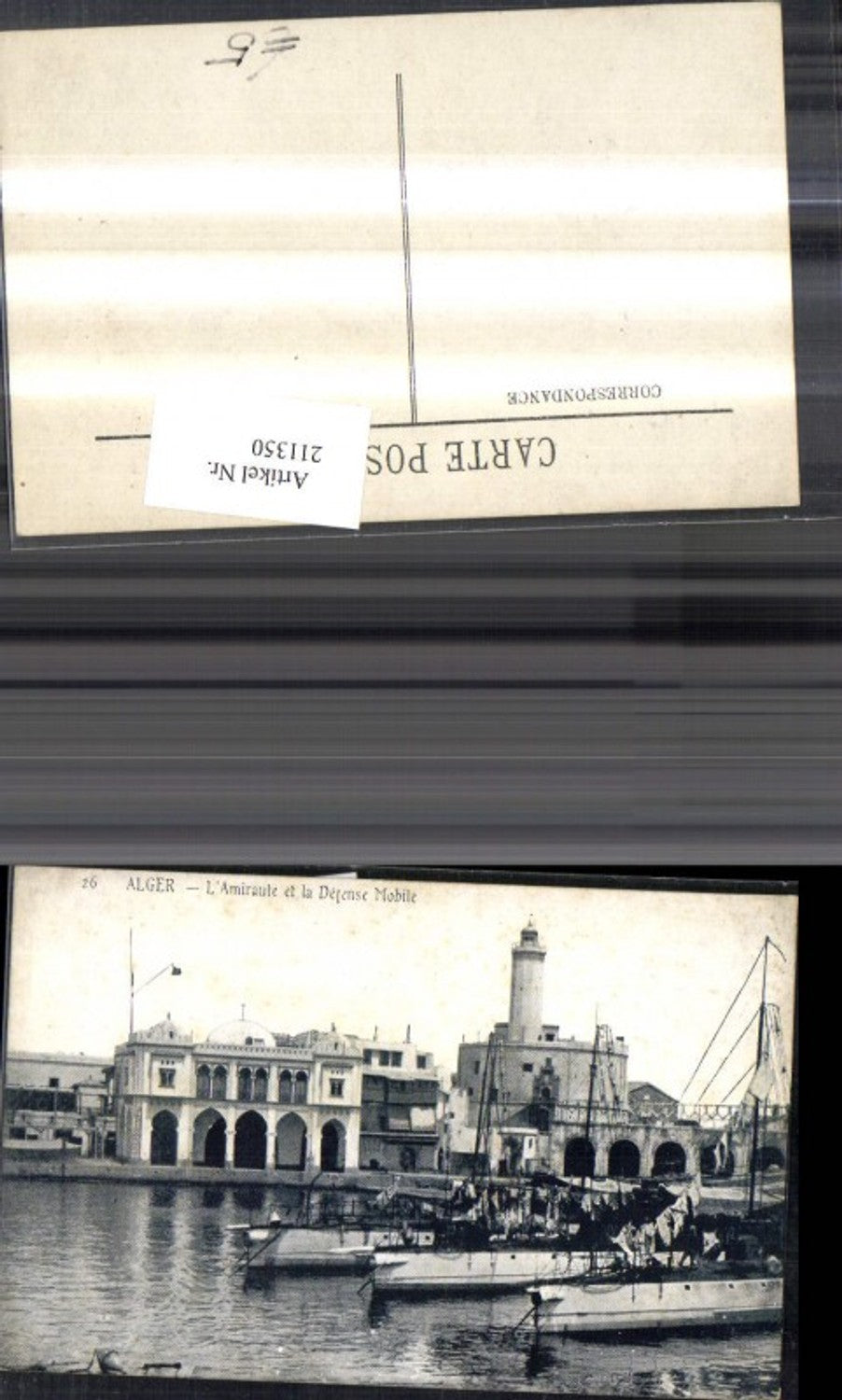211350,Algerien Alger L'Amiraute et la Defense Mobile Schiffe