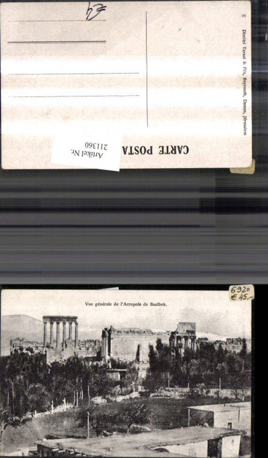 211360,Libanon Vue generale de l'Acropole de Baalbek