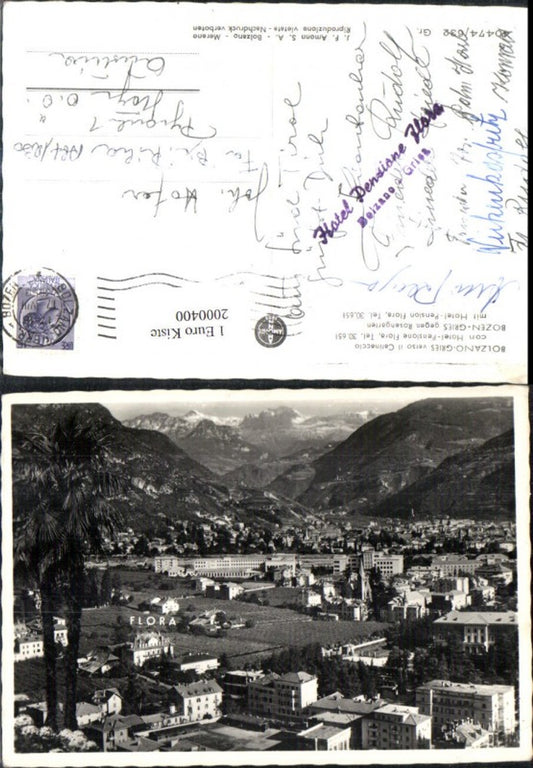 2000400,Bozen-Gries geg. Rosengarten m. Hotel Pension Flora Totale