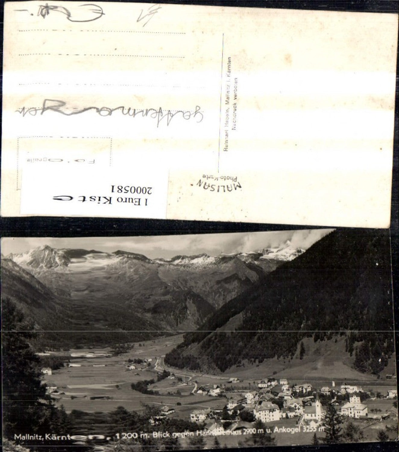 2000581,Mallnitz Blick geg. Hannoverhaus u. Ankogel
