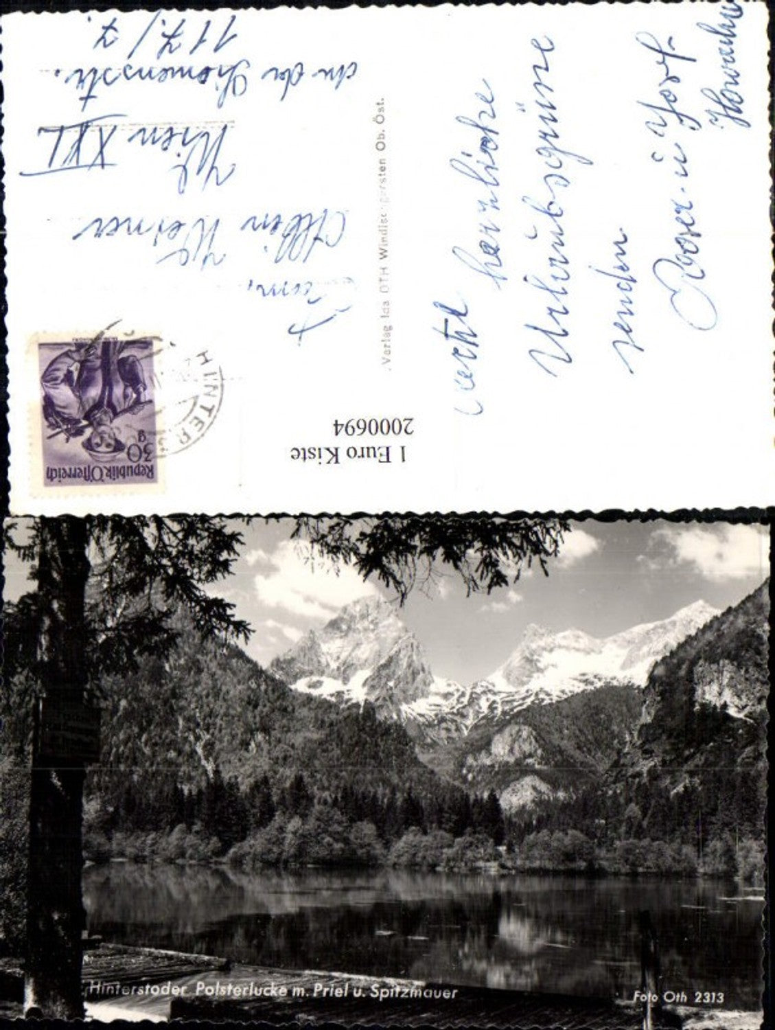 2000694,Hinterstoder Posterlucke m. Priel u. Spitzmauer Partie