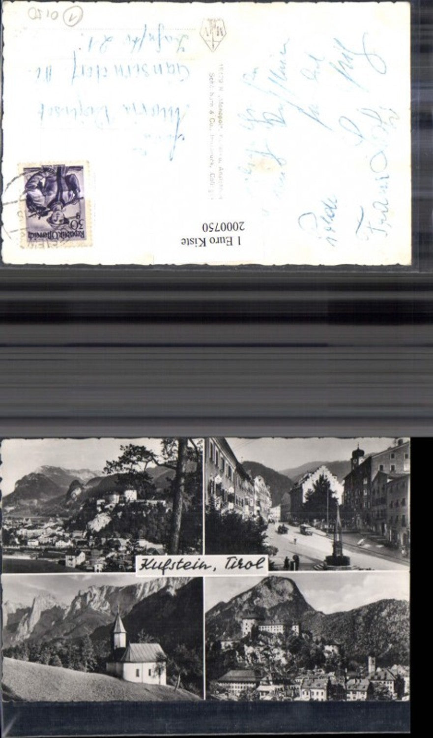2000750,Kufstein Totale Straßenansicht Kirche Festung Mehrbildkarte