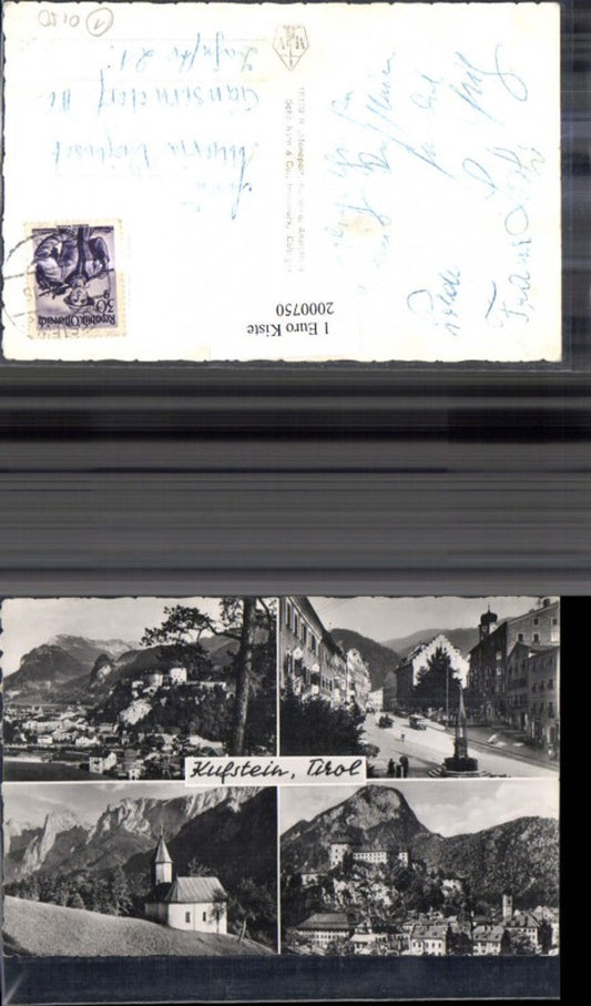 2000750,Kufstein Totale Straßenansicht Kirche Festung Mehrbildkarte
