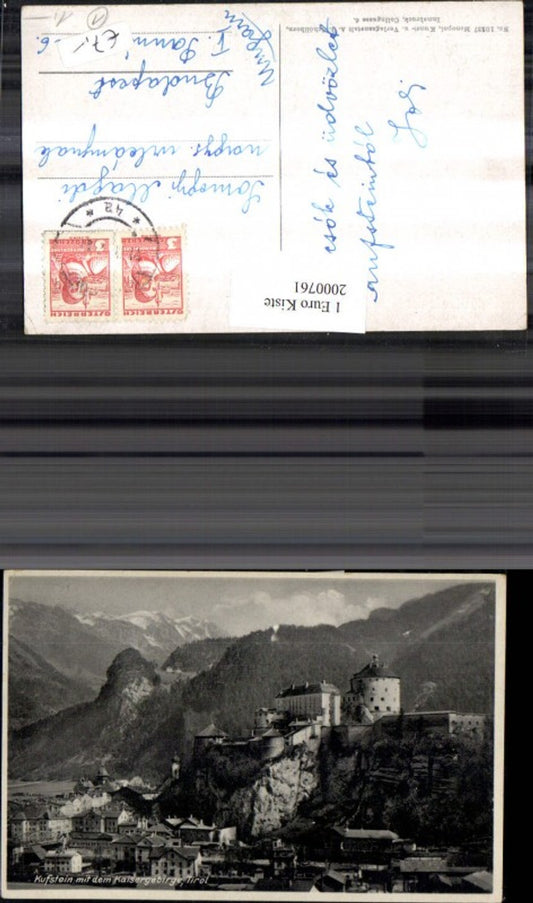 2000761,Kufstein Teilansicht m. d. Kaisergebirge u. Festung