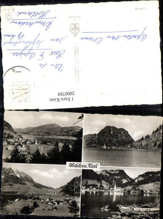 2000789,Walchsee i. Tirol Totale See Boot Partie Mehrbildkarte