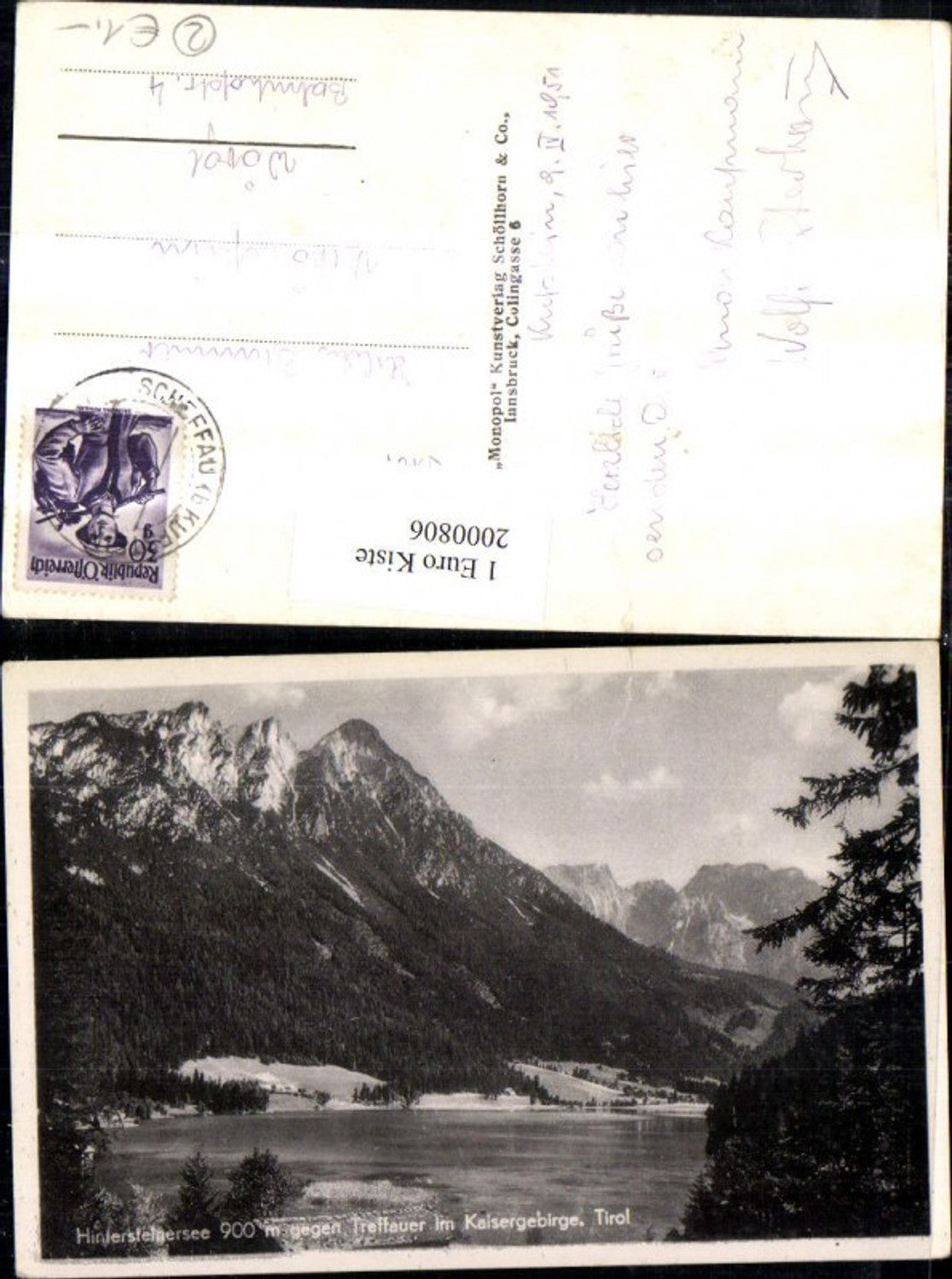 2000806,Hintersteinersee See geg. Treffauer im Kaisergebirge Partie