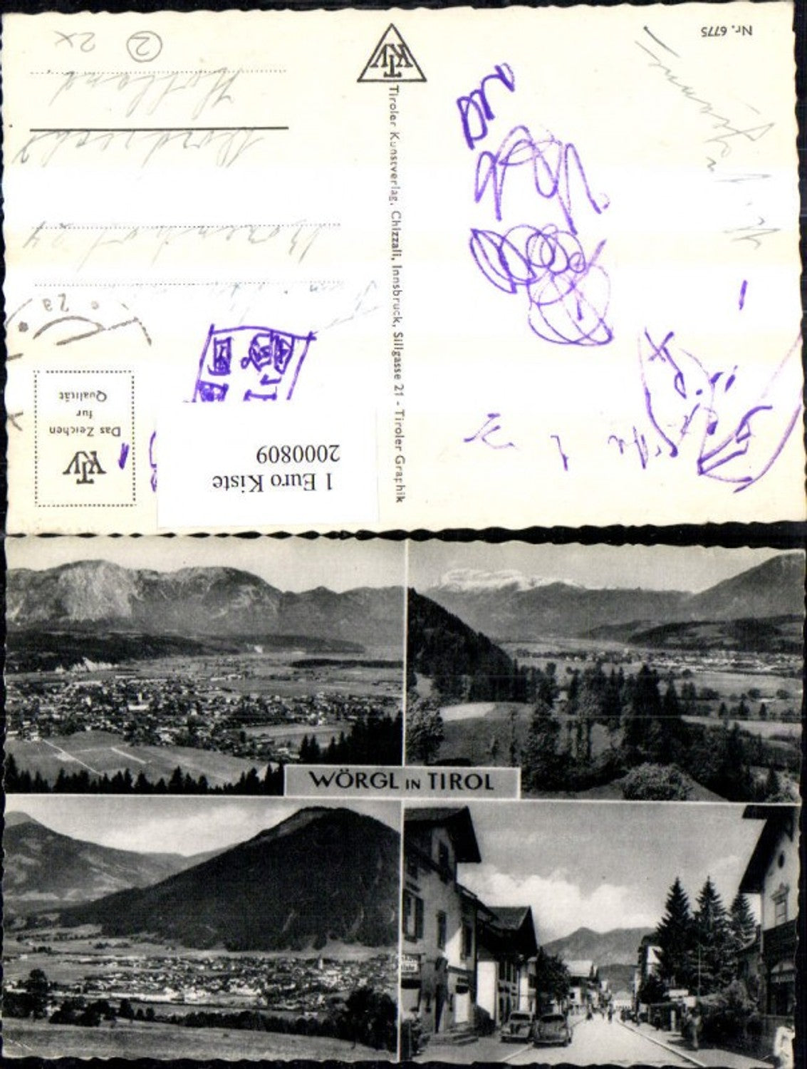 2000809,Wörgl i. Tirol Totale Straßenansicht Mehrbildkarte