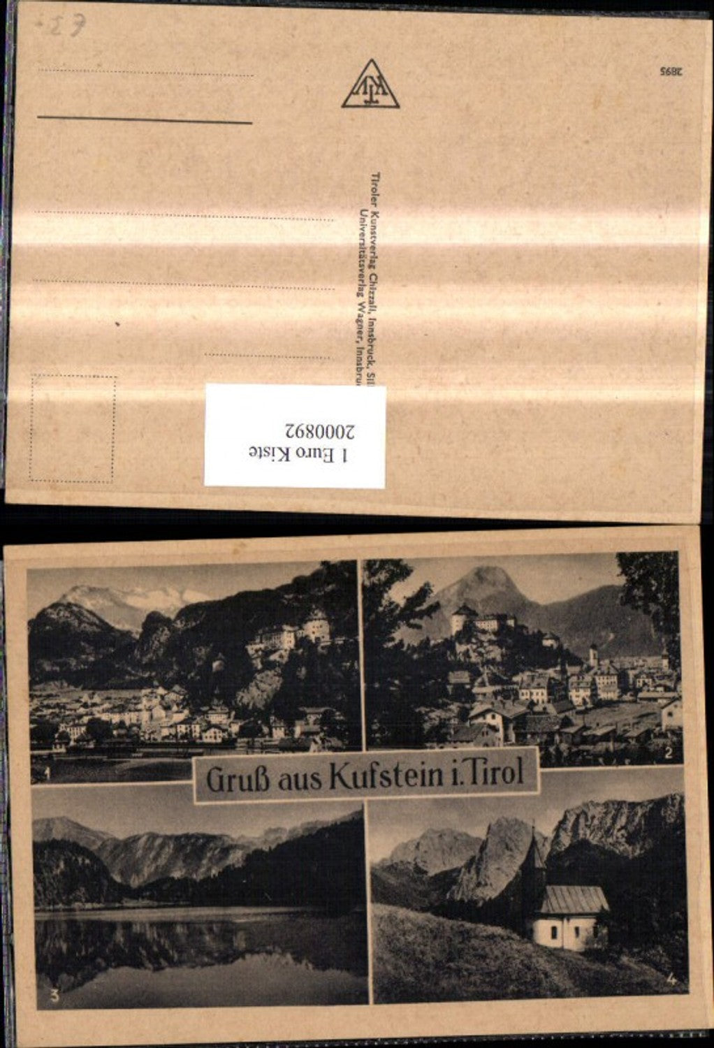 2000892,Gruß aus Kufstein i. Tirol Totale Festung See Antonius-Kapelle Mehrbildkarte