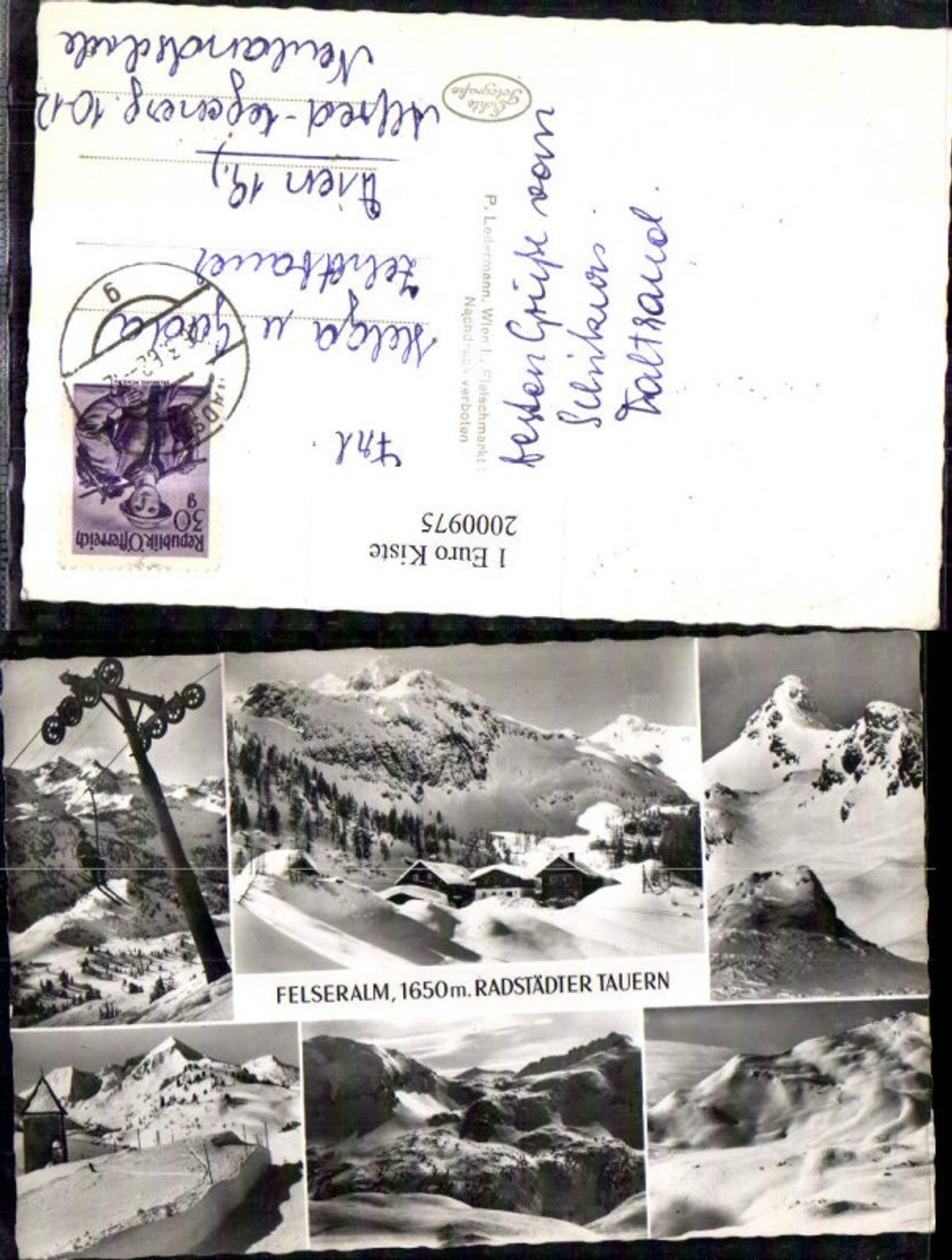 2000975,Felseralm Radstädter Tauern Sessellift Piste Winterbilder Mehrbildkarte