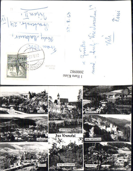 2000982,Kremstal Totale Krems Ruine Senftenberg Rehberg Imbach Hohenstein Burg Hartenstein Obermeisling