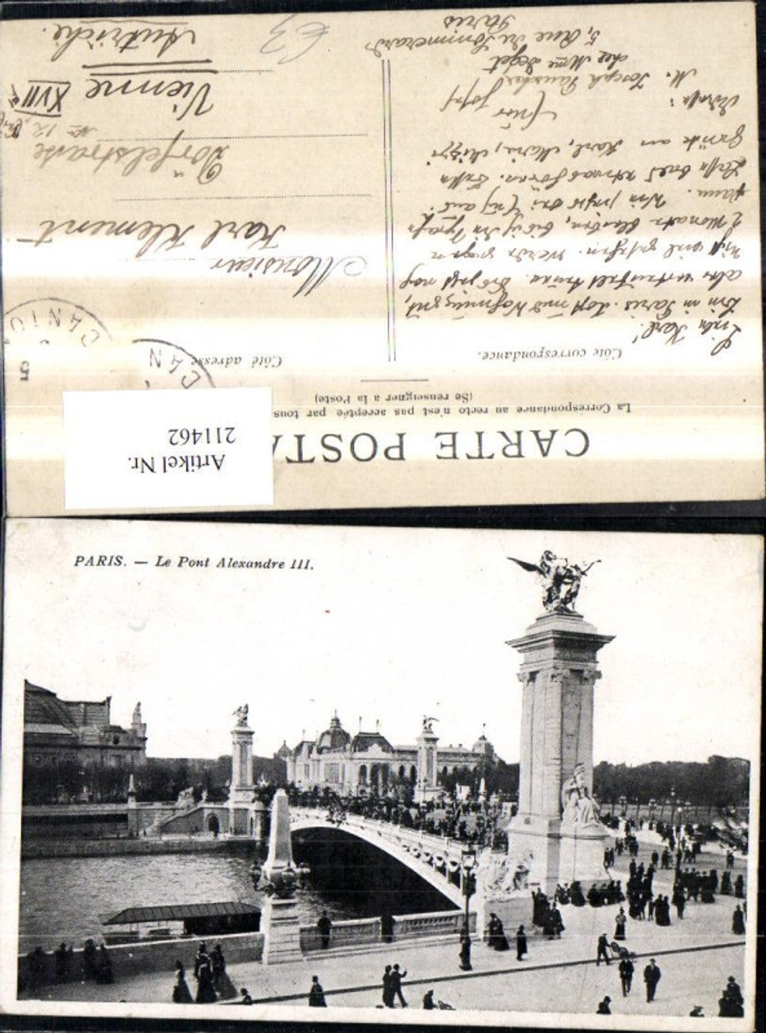 211462,Paris Le Pont Alexandre III Brücke Personen