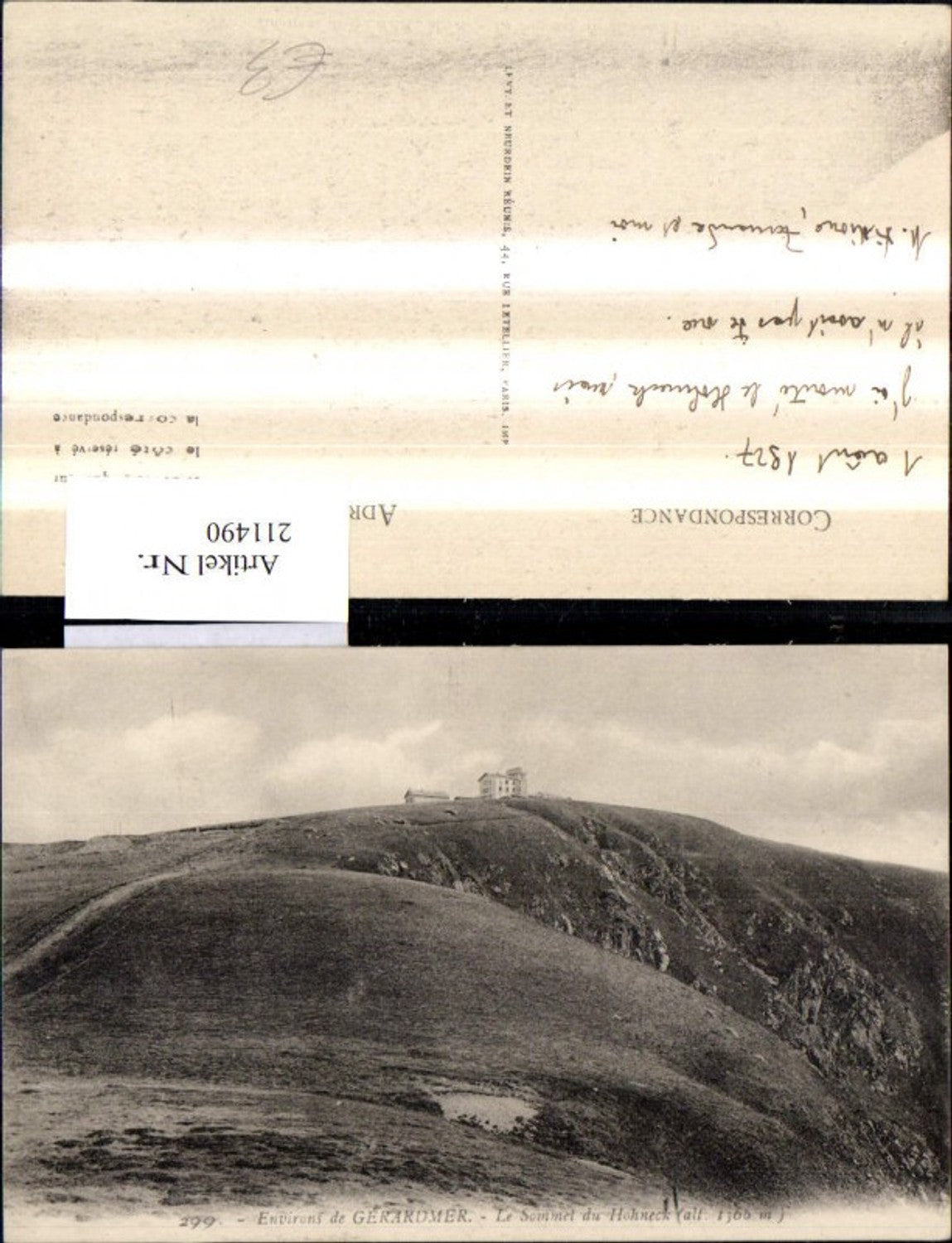 211490,Environs de Gerardmer Le Sommet du Hohneck